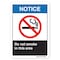 Signmission ANSI Notice Sign, Do Not Smoke In This Area, 10in X 7in Rigid Plastic, 7" W, 10" L, Landscape OS-NS-P-710-L-19915 - alternate 1